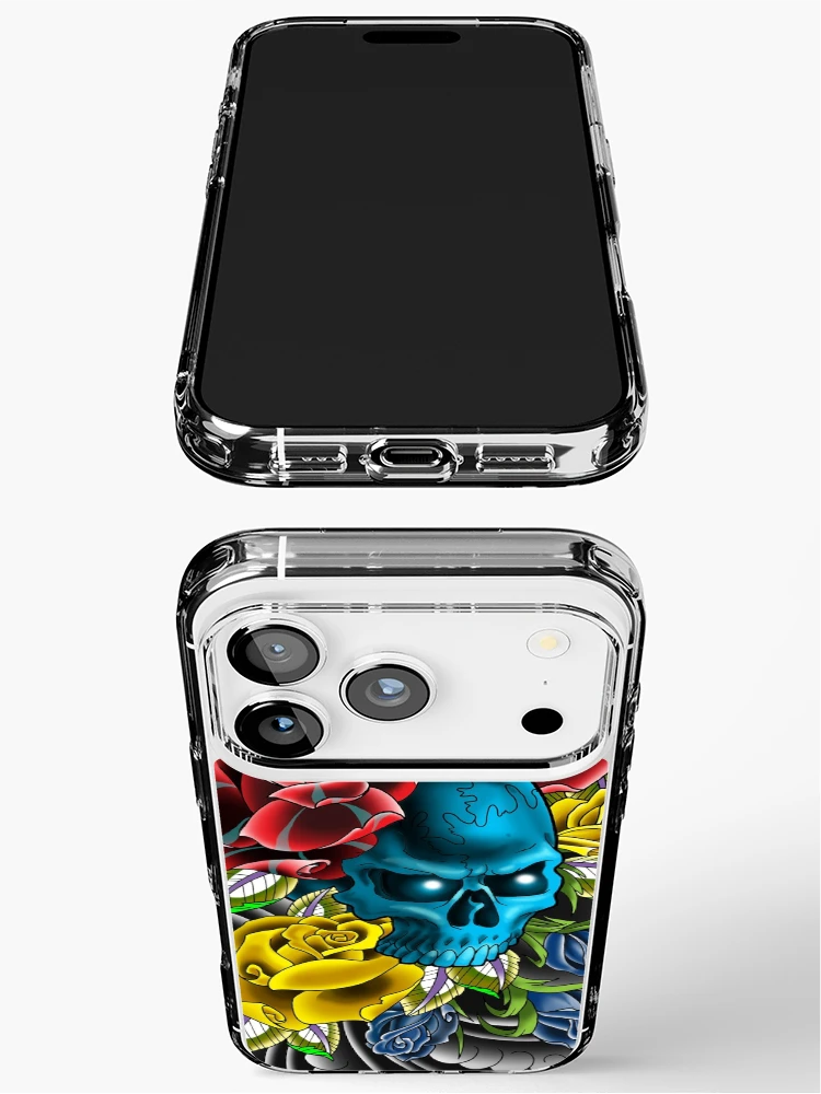 Thumbnail 3 of 5, iPhone Case, Skull and Roses designed and sold by ColorTime.