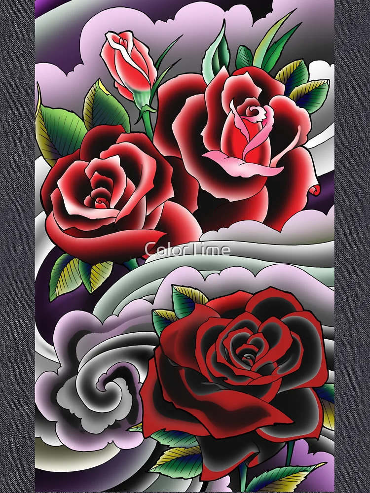 Thumbnail 6 of 6, Lightweight Sweatshirt, 3 Roses designed and sold by ColorTime.