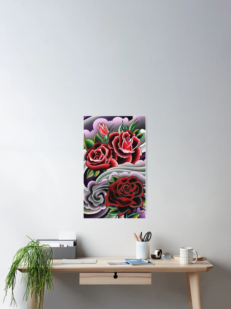 Thumbnail 2 of 3, Poster, 3 Roses designed and sold by ColorTime.