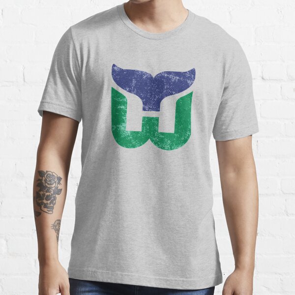 Hartford Whalers Distressed Logo - Defunct Hockey Team - The Whale - Brass Bonanza - Connecticut Hockey Essential T-Shirt