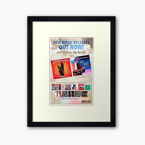 Blackberry Way Recording Artists: The April Fools & Michael Owens Poster Art by Dan Prozinski. BUY MUSIC @ http://www.blackberrywayrecords.com Framed Art Print