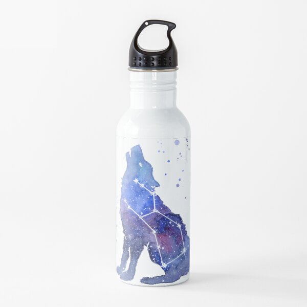 Galaxy Howling Wolf Water Bottle