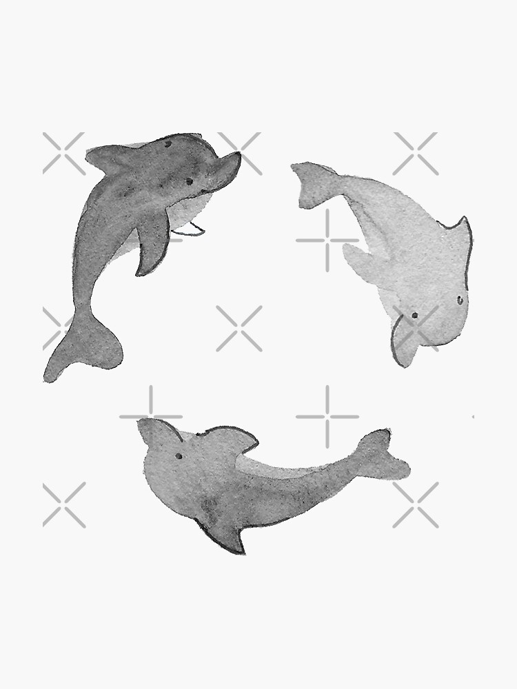 Green Dolphin Stickers and Pattern by annieparsons