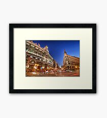 The Chaos Of Pedestrians @ Alcalá Street Framed Print