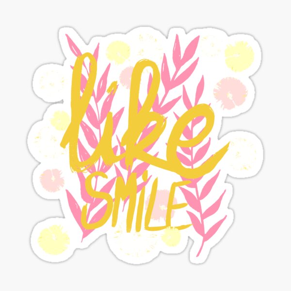 Blätter in Pfirsichfarbe Sticker