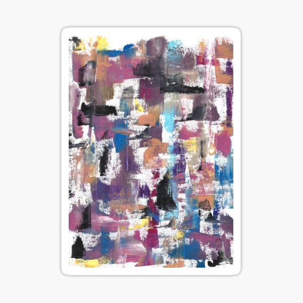 Motif abstrait avec de la peinture à l'huile Sticker