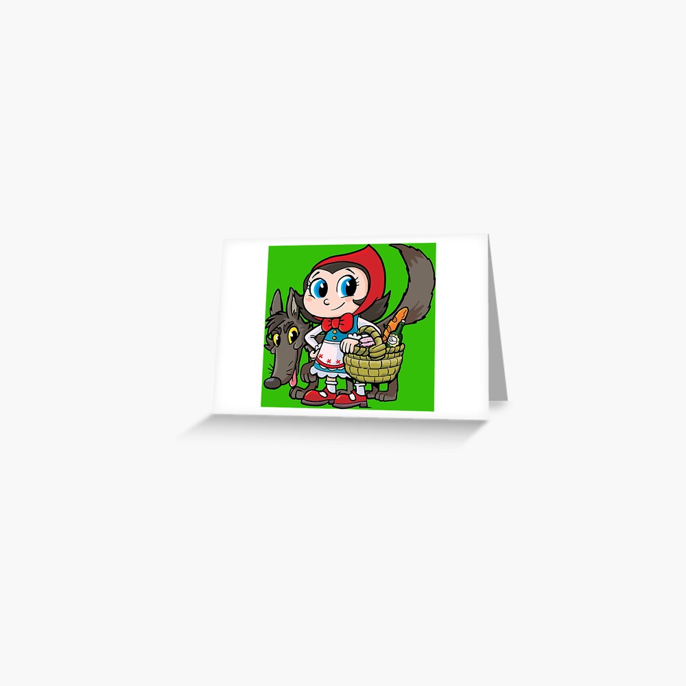 Red Riding Hood and the good Wolf Greeting Card
