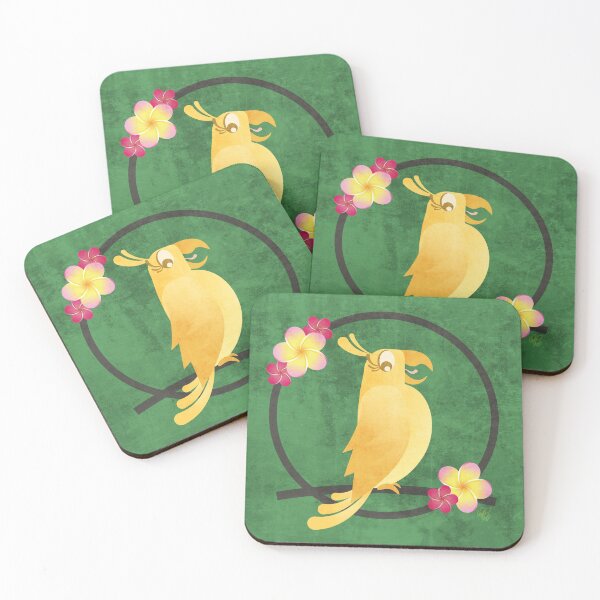 Item preview, Tiki Birds - Yellow on Green designed and sold by drxgonfly.