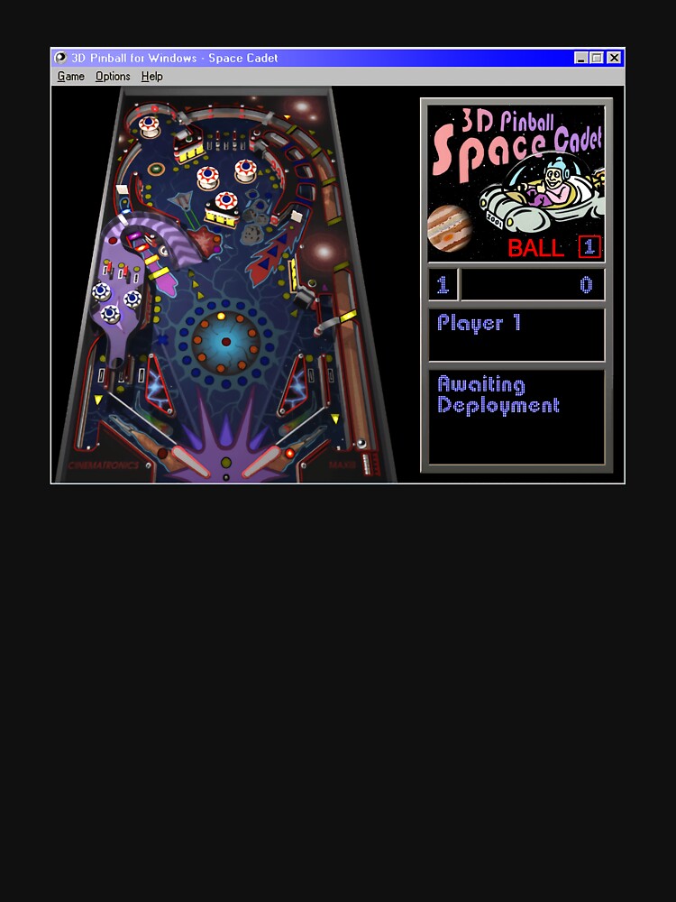 3d pinball space cadet game shirt