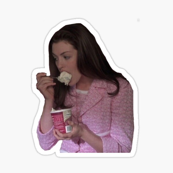 Mia Thermopolis Eating Ice Cream Sticker