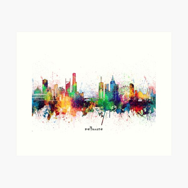 Item preview, melbourne skyline designed and sold by BekimART.