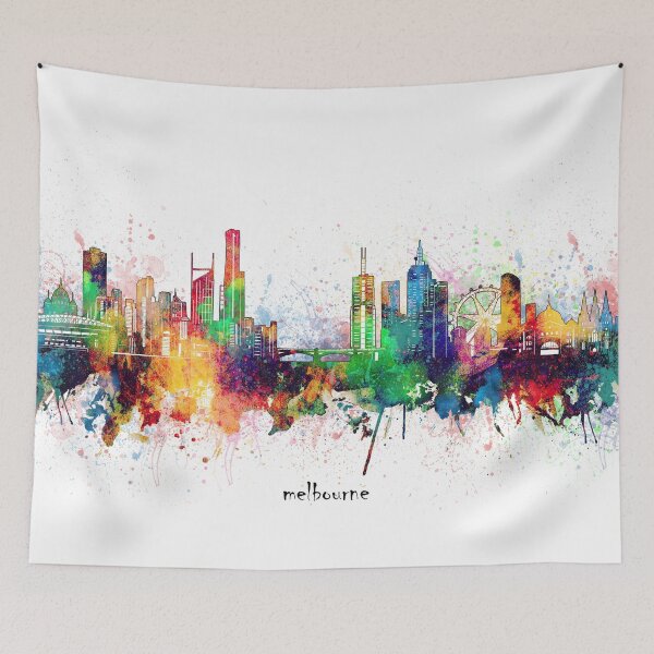 Item preview, melbourne skyline designed and sold by BekimART.