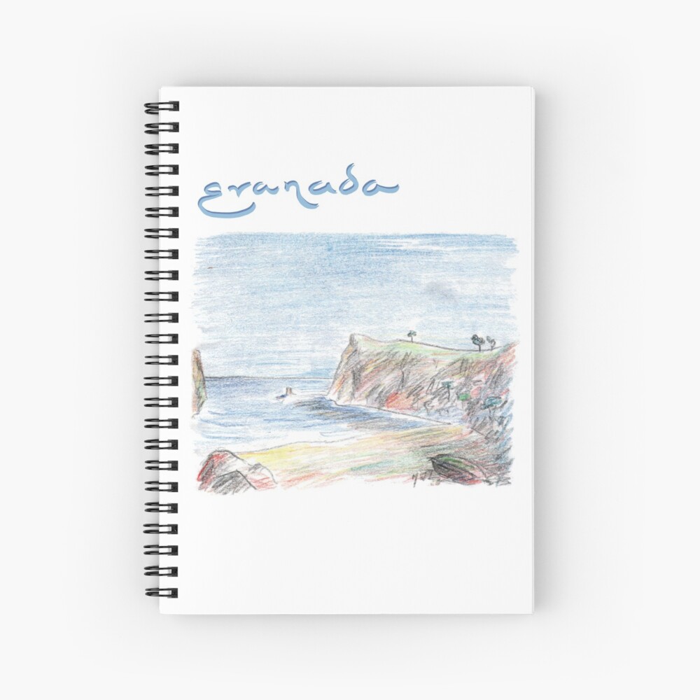 Granada · Blue summer in the secret bay · Spiral Notebook