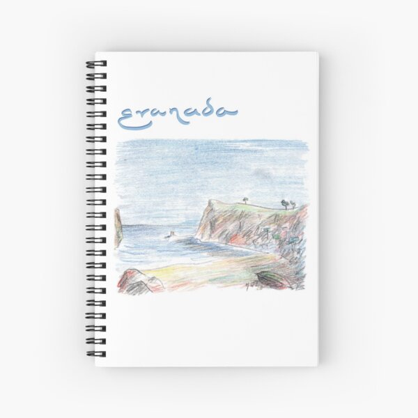 Granada · Blue summer in the secret bay · Spiral Notebook