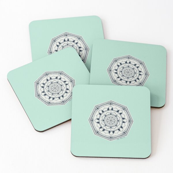 Item preview, Mint Green and Navy Mandala- Seafoam designed and sold by LordGraceArt.