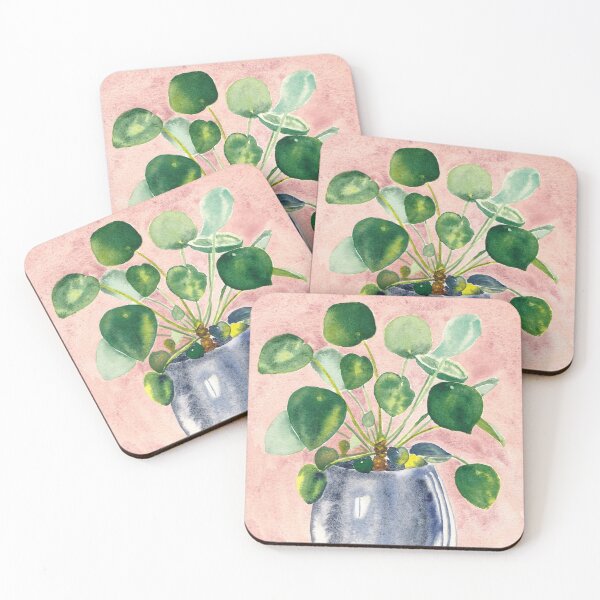 Item preview, Watercolor Pilea peperomioides designed and sold by cindybarillet.