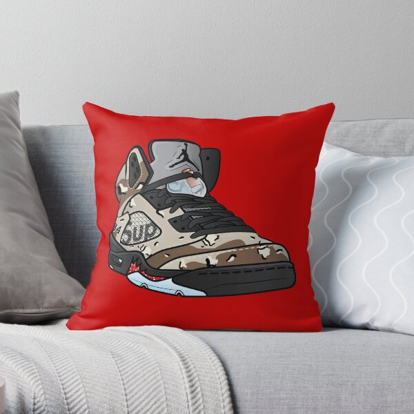 SUPREME CAMO 5s Throw Pillow