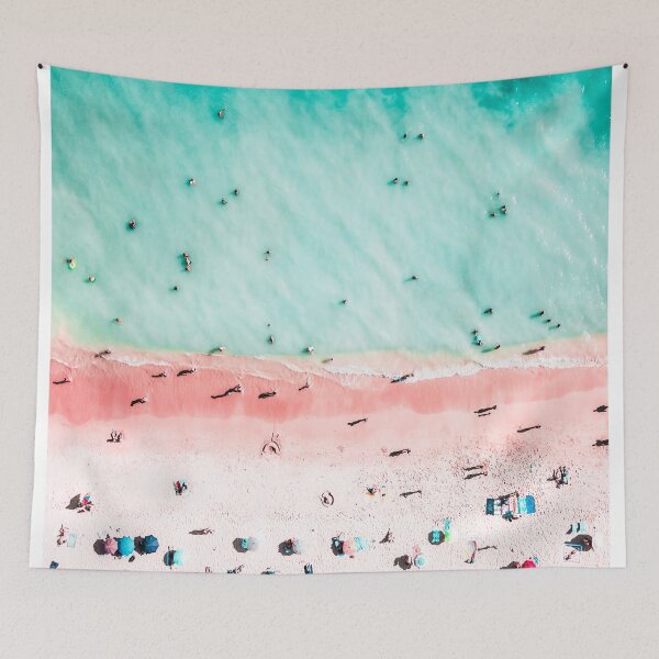 Item preview, Lagos Beach In Portugal, Ocean Print, Pink Beach Print, Bondi Beach, Aerial Beach, Aerial Photography, Sea Print, Beach Decor, Coastal Print designed and sold by radub85.