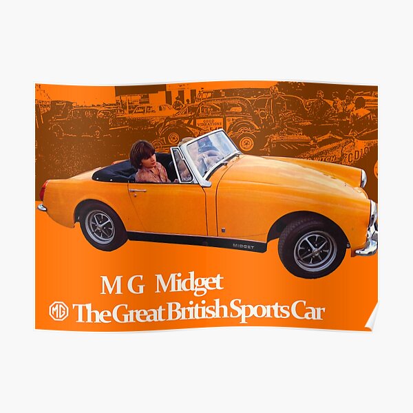 Original Metal Sign Co 15 x 20 cm MG Midget T-Serie Classic Sports Car Metall Werbung Wandschild