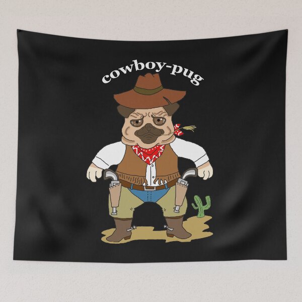 Item preview, cowboy pug dog wild western gift shirt designed and sold by eiwo87.