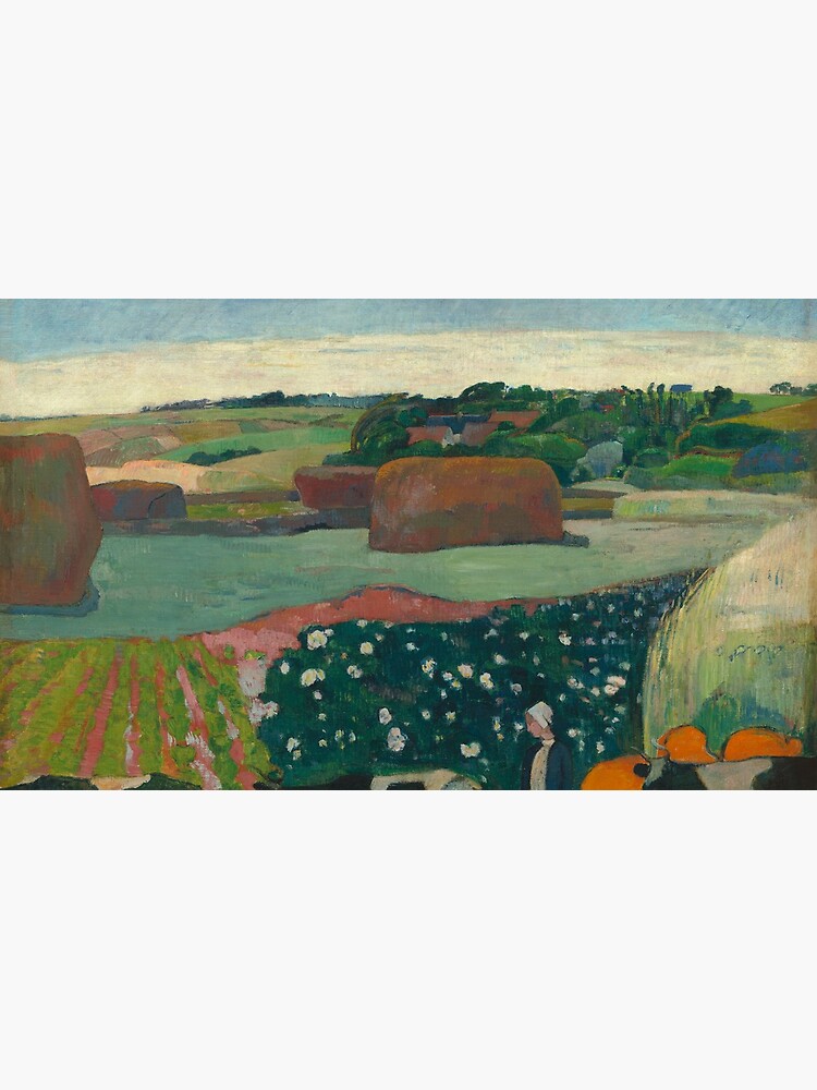 Haystacks in Brittany Oil Painting by Paul Gauguin by podartist
