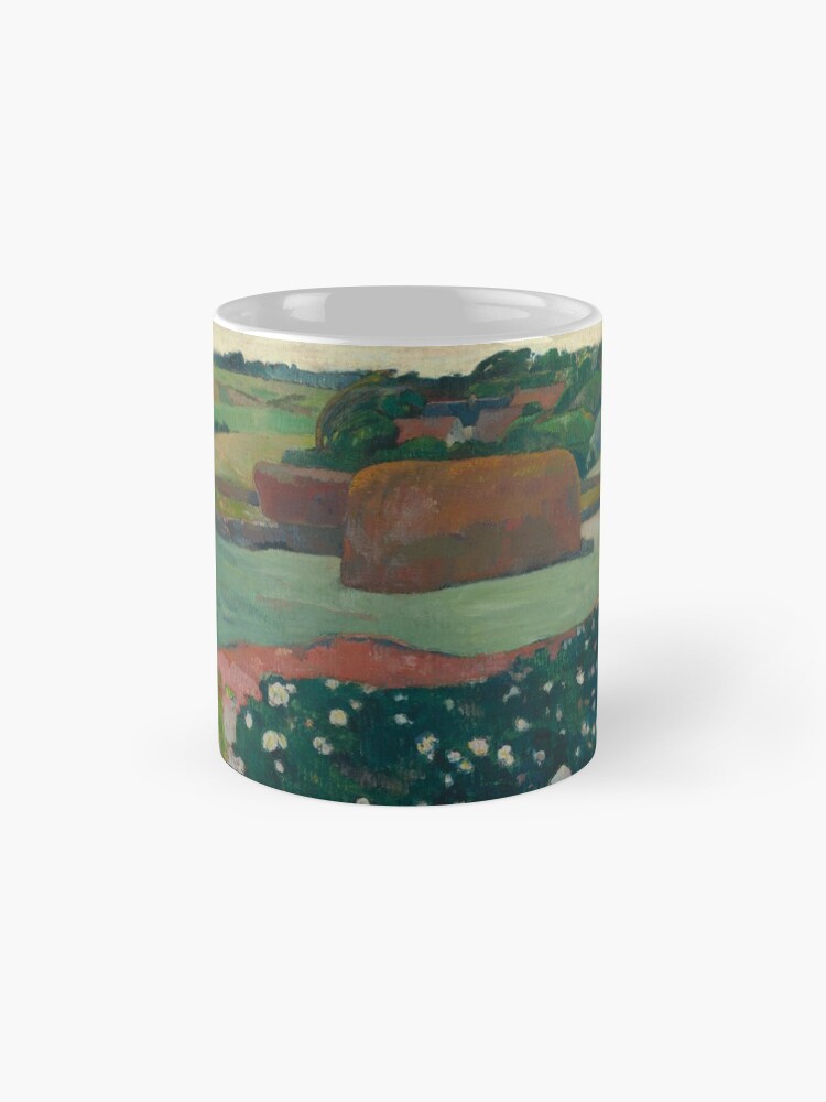 Alternate view of Haystacks in Brittany Oil Painting by Paul Gauguin Mug