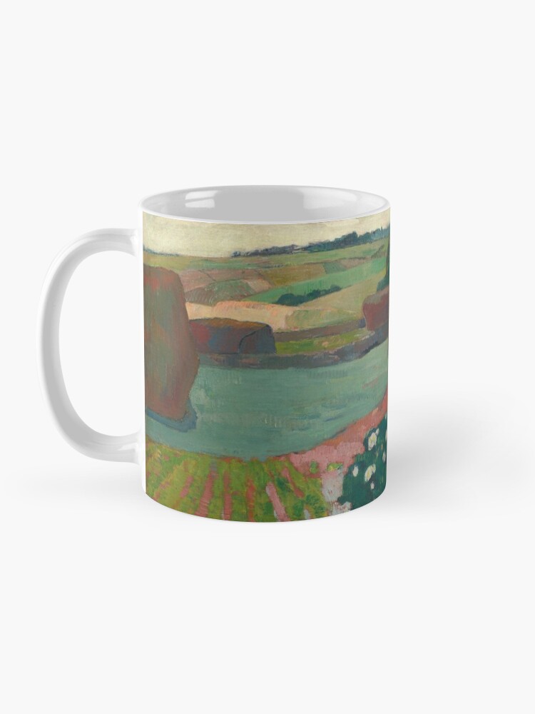 Alternate view of Haystacks in Brittany Oil Painting by Paul Gauguin Mug