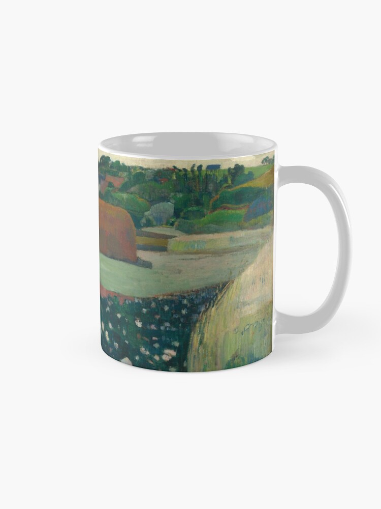 Alternate view of Haystacks in Brittany Oil Painting by Paul Gauguin Mug