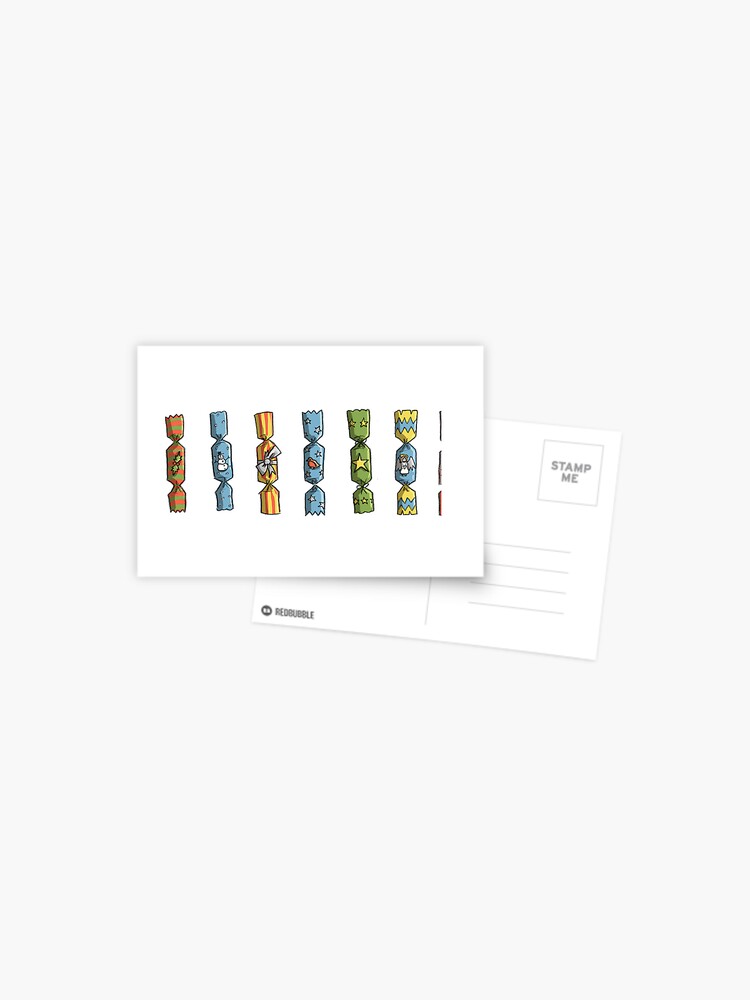 Thumbnail 1 of 2, Postcard, Christmas Card: Cracker Collection designed and sold by sketchydoodle.