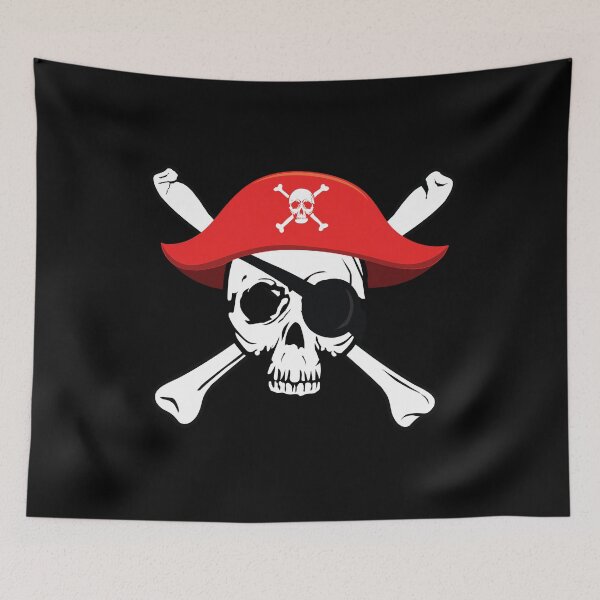 Item preview, Pirate Skull and Crossbones Jolly Roger  design designed and sold by tronictees.