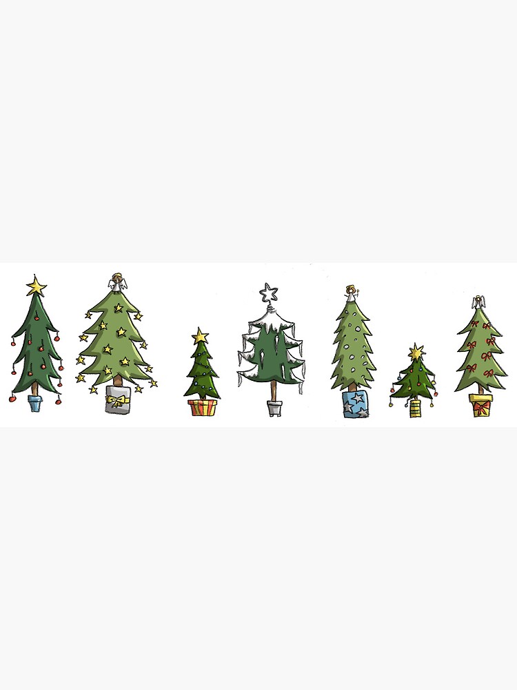 Thumbnail 2 of 2, Greeting Card, Christmas Card: Tree Collection designed and sold by sketchydoodle.
