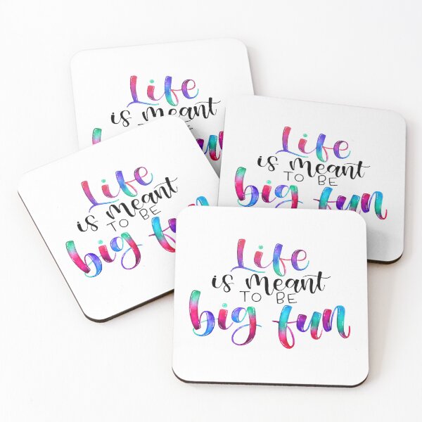Item preview, Life is Meant to be Big Fun - Positive Quote  designed and sold by Angelica Herrera.