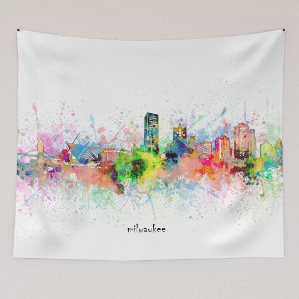 Item preview, milwaukee skyline designed and sold by BekimART.