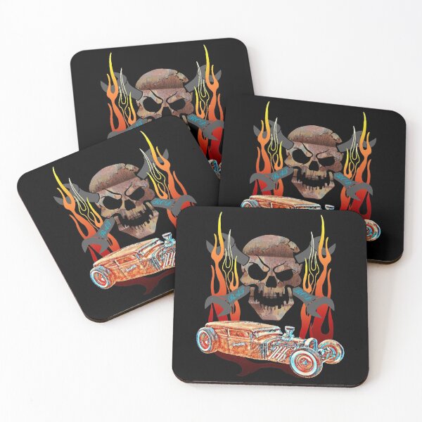 Item preview, Rat Rod Custom Patina Old School Hot Rod Skull designed and sold by CharJens.