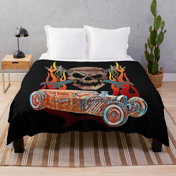 Artikelvorschau, Ratte Rod benutzerdefinierte Patina Old School Hot Rod Skull entworfen und verkauft von CharJens.