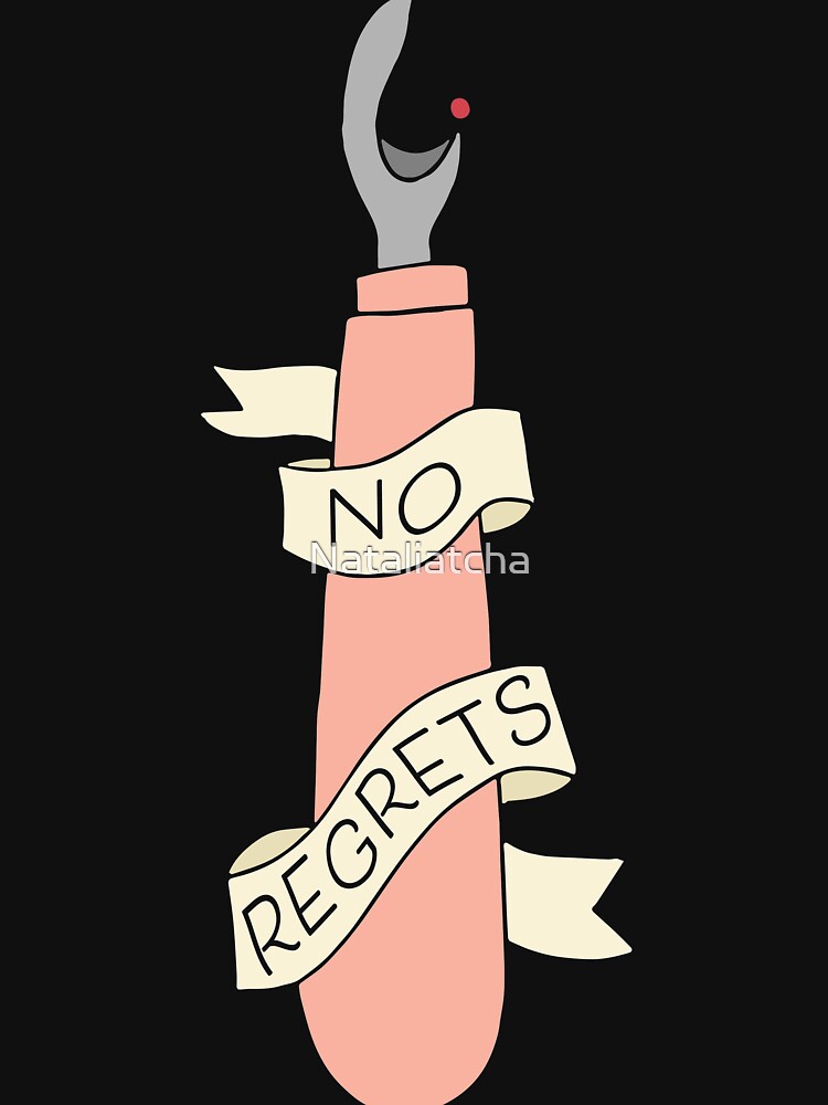 "No Regrets Seam Ripper" Tshirt by Nataliatcha Redbubble no