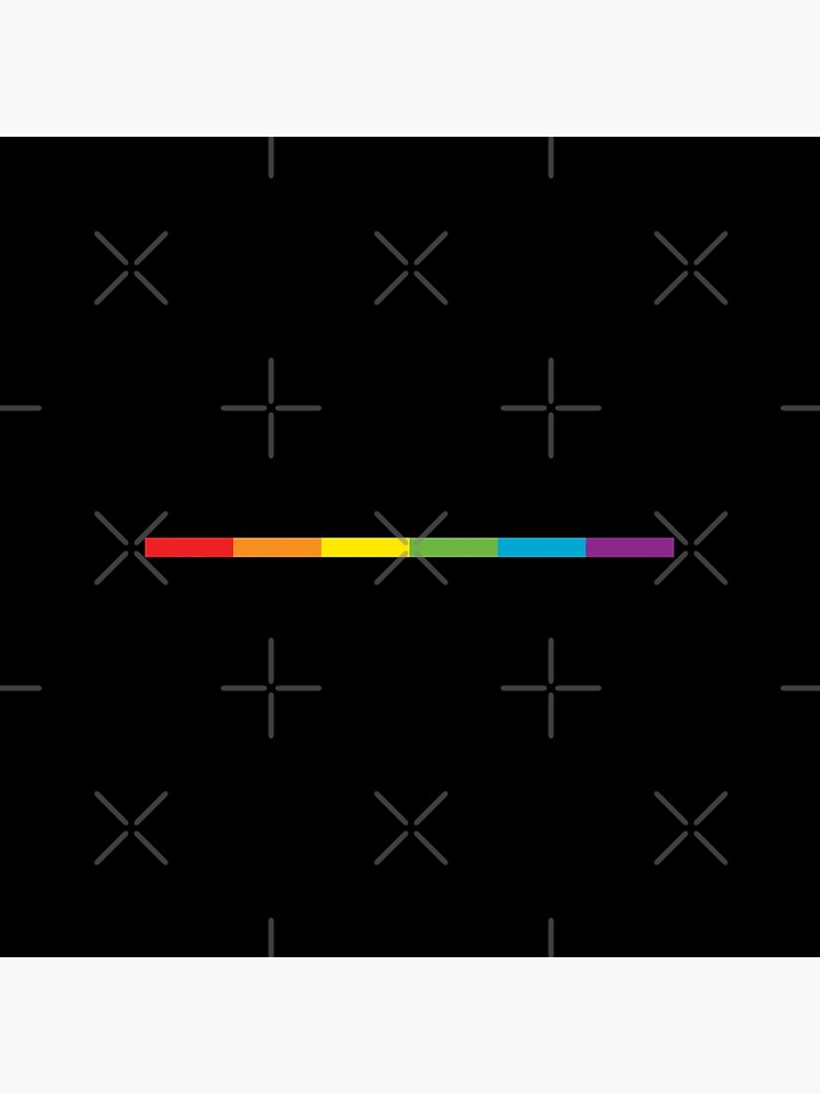 LGBT thin subtle modern rainbow flag on black Gay Lesbian Bisexual Pride by iresist