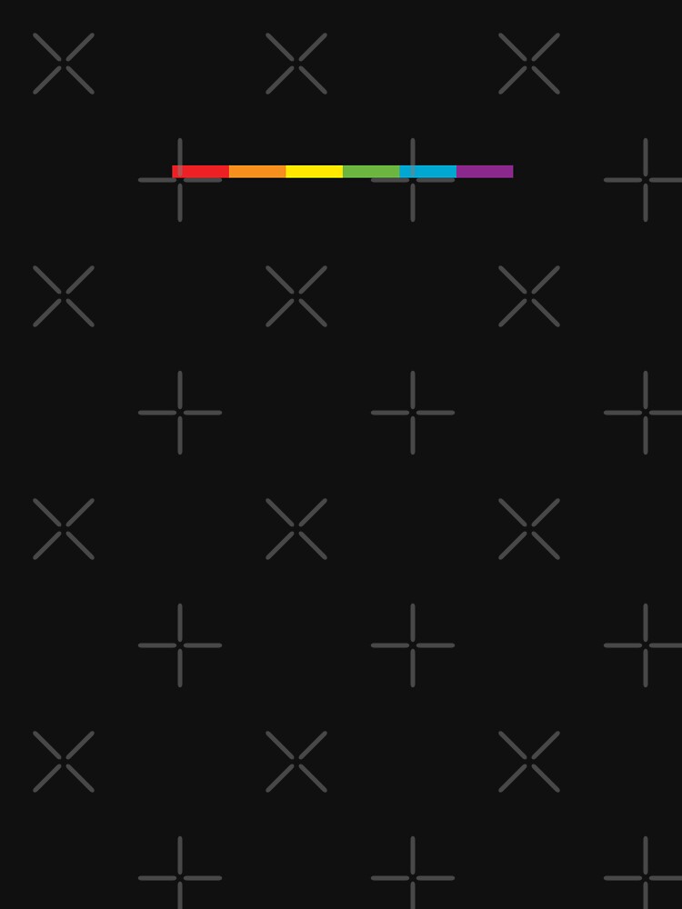 LGBT delgada, sutil, moderna, bandera del arco iris en negro Gay Lesbian Bisexual Pride de iresist