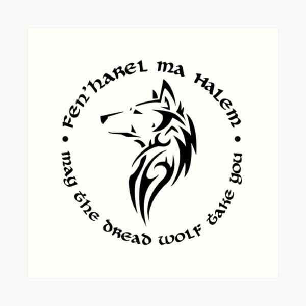 Dread Wolf (black) Art Print