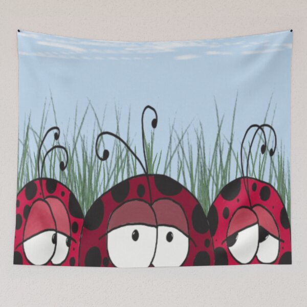 Item preview, The Three Amigos Ladybug Illustration designed and sold by OneArtsyMomma.