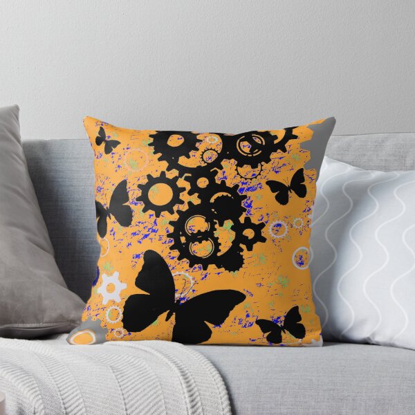 Item preview, BLACK BUTTERFLIES MECHANICAL CLOCK WORKS ART designed and sold by sharlesart.