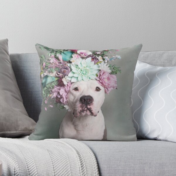 Flower Power, Houston Throw Pillow