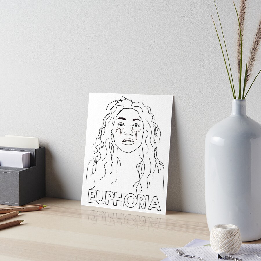 Rue Euphoria Sketch Art Print for Sale by highkeyart