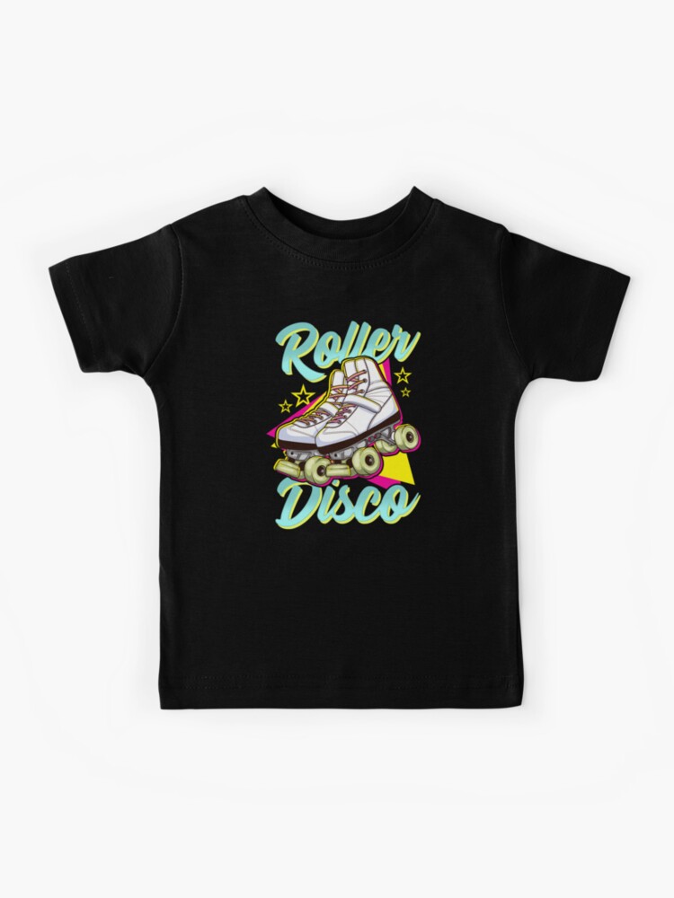 QPKMRTZTX0 Boys Girls Kids & Toddler Retro 70s Roller Skating Long Sleeve T-Shirt 100% Cotton