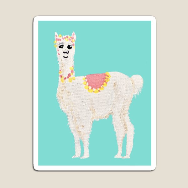 Rufus the Solo Alpaca Magnet