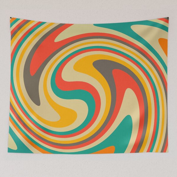 Item preview, Retro Swirl | 70s colors abstract designed and sold by trajeado14.