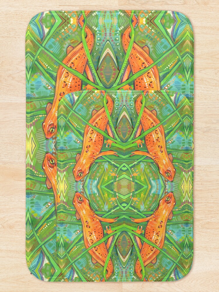 Alternate view of Eastern Newt Painting - 2019 Bath Mat