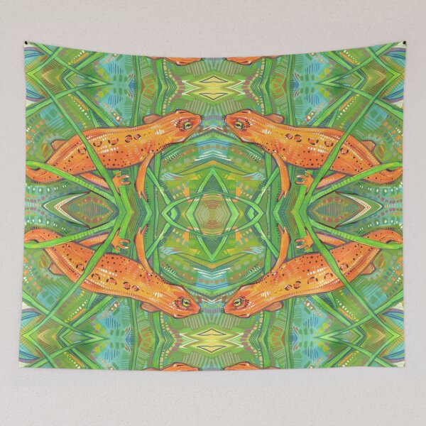 Item preview, Eastern Newt in Grass designed and sold by Gwenn Seemel.