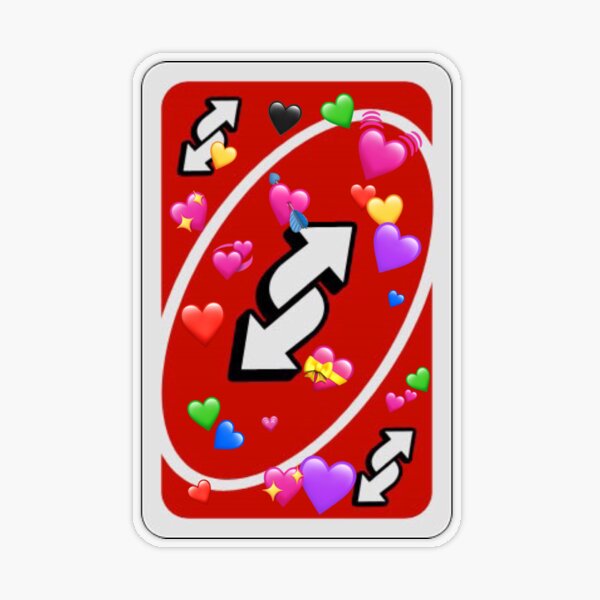 Uno reverse card with love symbol