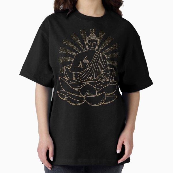 Aperçu de l'œuvre Bouddha doré sur une fleur de lotus créée et vendue par KingersDesigns.